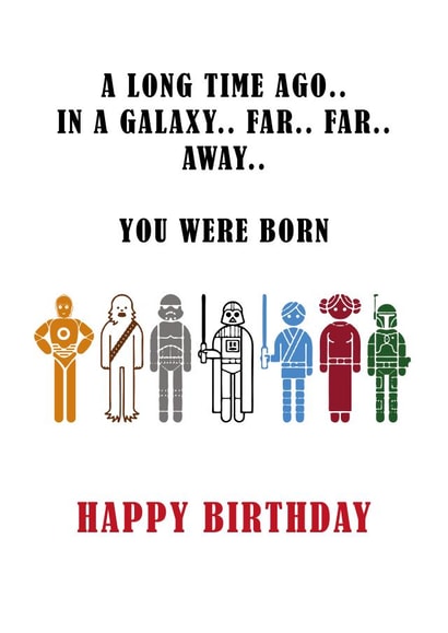 birthday star wars Card 40711 created by Kate Coates Design Studio