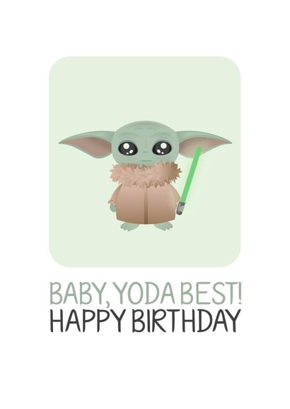 star wars baby yoda Card 36444 created by Big Kid