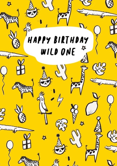 Child cute Birthday Card 16562 created by Poppy Jane Prints