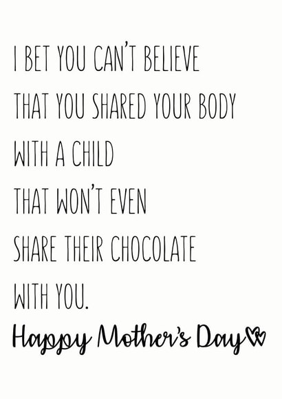 can't believe shared Mothers Day Card 27514 created by The Monochrome Bow