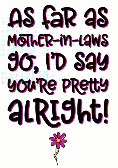 you're alright Mothers Day Card 14024 created by The Laughing Sloth