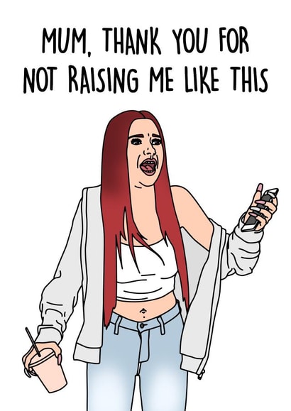 danielle bregoli Mothers Day Card 9361 created by Peabody Studio