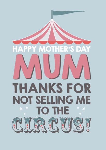 funny typography Mothers Day Card 26404 created by Wink Design - Michelle Roberts