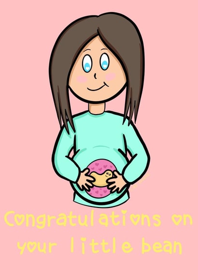 little bean Pregnancy Card 11007 created by Lois Sawford