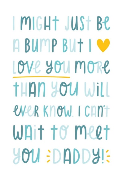 Dad to be bump card created by Joanne Hawker