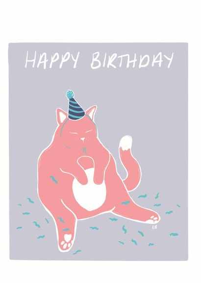 fat cat Birthday Card 16619 created by That Fat Cat Illustration