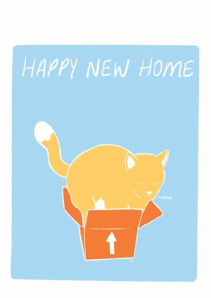 cat meow New Home Card 41170 created by That Fat Cat Illustration