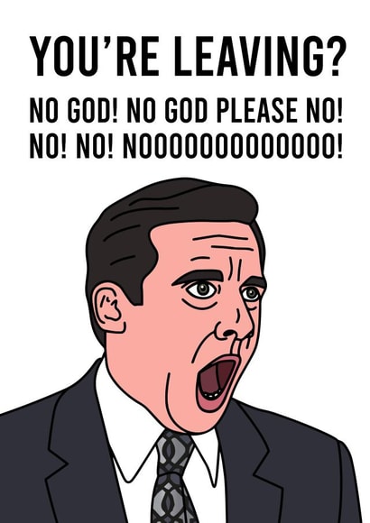 michael scott the office us Leaving Card 9362 created by Peabody Studio