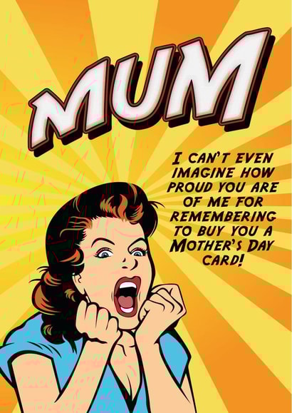 mum funny Mothers Day Card 16333 created by Kate Coates Design Studio