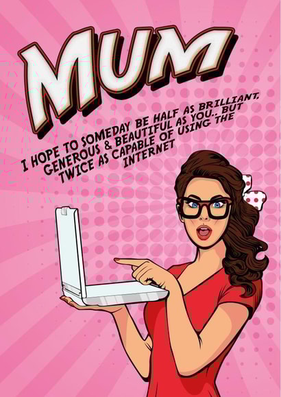 funny internet Mothers Day Card 40713 created by Kate Coates Design Studio