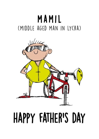Mamil Father's Day card created by Sam Williamson