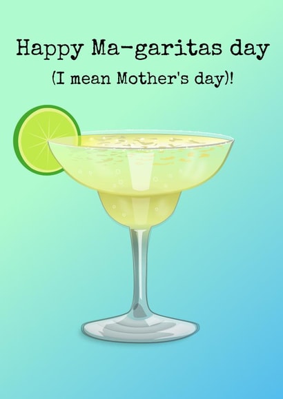 margaritas cocktails Mothers Day Card 25553 created by Doodle Dot Design Co