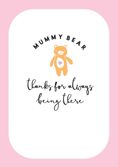 Mummy Mummy bear Mothers Day Card 25678 created by Always Sparkle