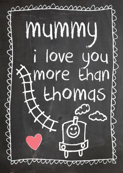 thomas the tank engine thomas and friends Mothers Day Card 15179 created by Mad Philomena