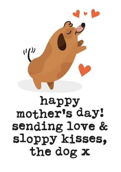 sending love sloppy kisses Mothers Day Card 28330 created by Mrs Best Paper Co.