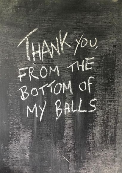 bottom balls Thank You Card 15098 created by Hot Balloon Art