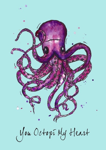octopus occupy Anniversary Card 16665 created by Lowenna Designs