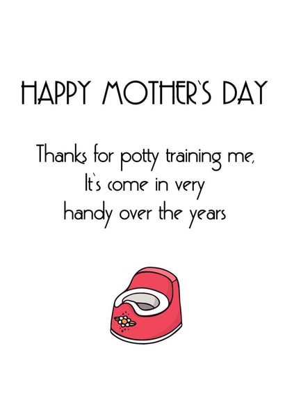 potty training Mothers Day Card 40781 created by Totally Mailed It