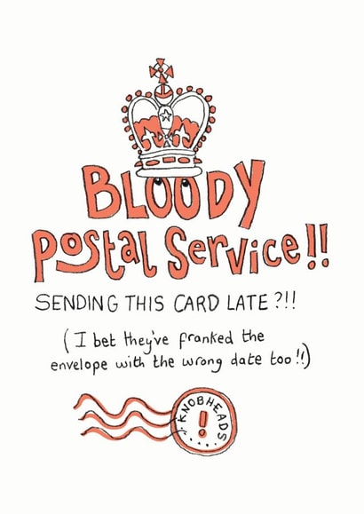 bloody postal Birthday Card 13434 created by The Curious Pancake