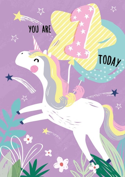 unicorn first Birthday Card 16429 created by Jessica Eyre