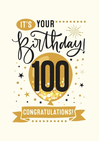 Congratulations 100th Birthday Card created by Little Red Cherry
