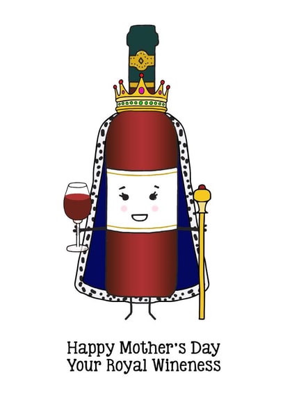 royal wine Mothers Day Card 8939 created by Of Life & Lemons Ltd.