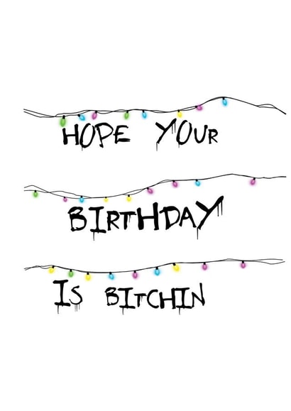 stranger things netflix Birthday Card 15066 created by Amy 