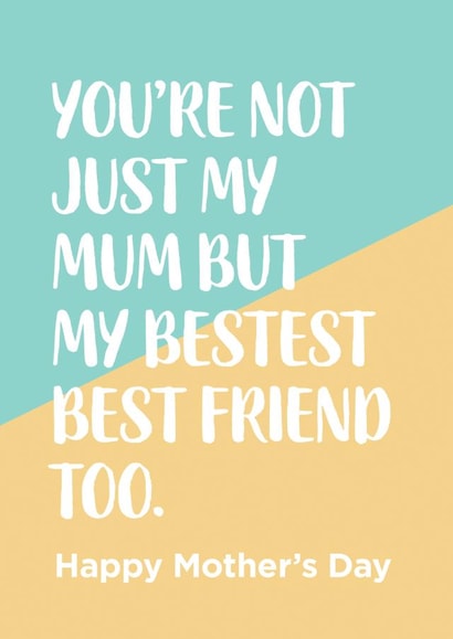 best not just Mothers Day Card 8629 created by Thirty Mussels