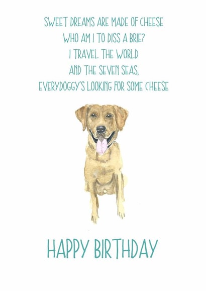 labrador retriever Birthday Card 14171 created by Sarah Maddox