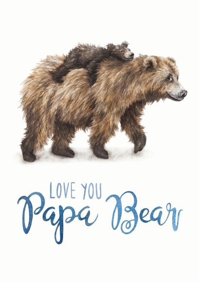 papa bear Father's Day Card 11883 created by Citrus Bunn