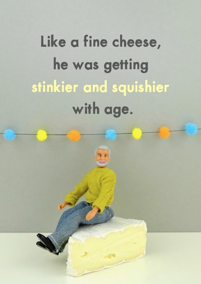 cheese stinkier Birthday Card 11537 created by Bold & Bright Cards