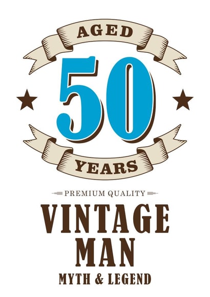 50th fifty Birthday Card 16669 created by Waffle & Faff