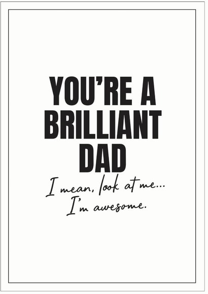 brilliant mean Father's Day Card 40869 created by Peter De Wreede