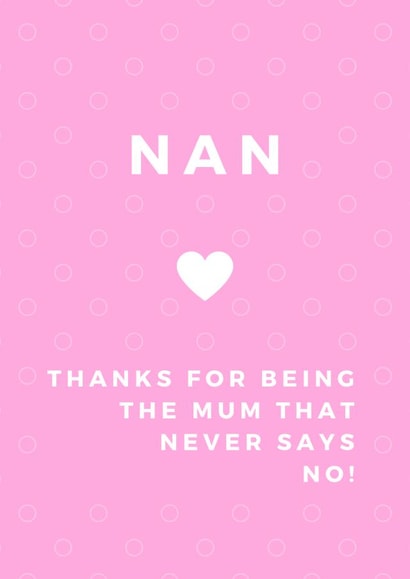 Cute Mother's Day Card for your Nan, Grandma, Grandmother created by Billy Claridge