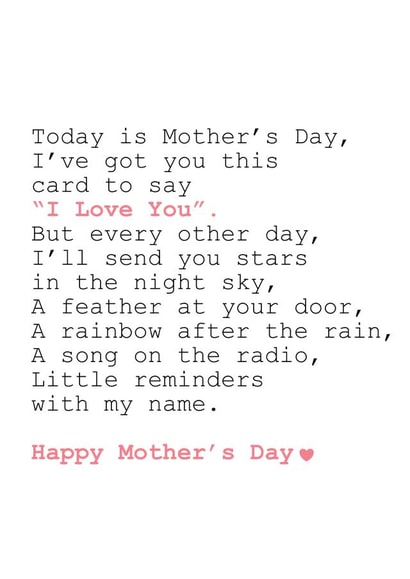 stars verse Mothers Day Card 2851 created by Always Sparkle