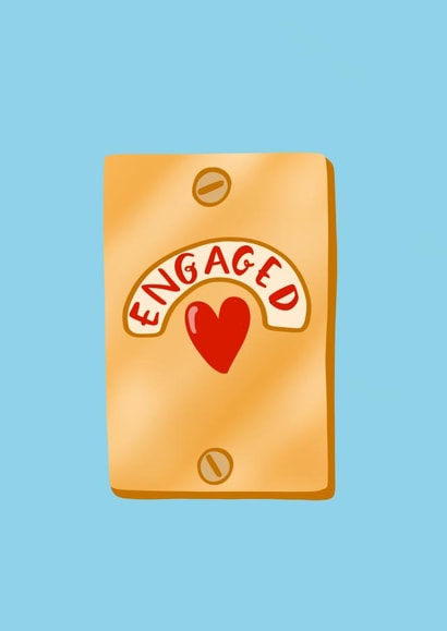 W/C engaged design - blue and gold created by Lucy Maggie Designs