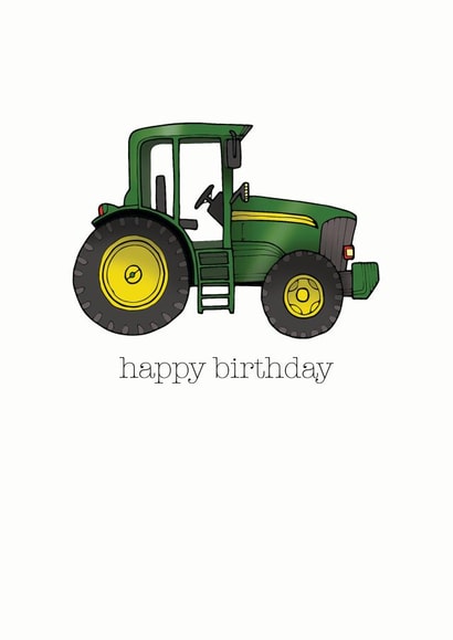 Happy Birthday Green Tractor Card created by Becka Griffin