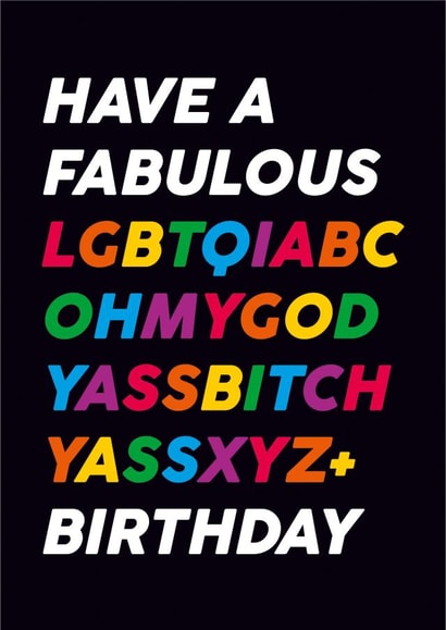 rainbow gay Birthday Card 3057 created by Dean Morris Cards