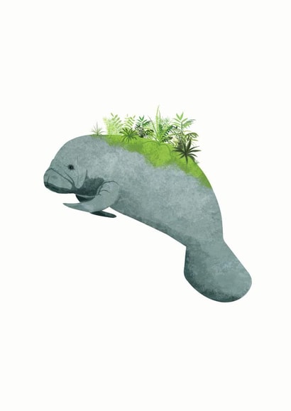 manatee animal Card 28379 created by Katherine Blower