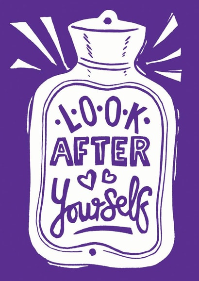 Hot Water Bottle get well soon card created by Woah there Pickle