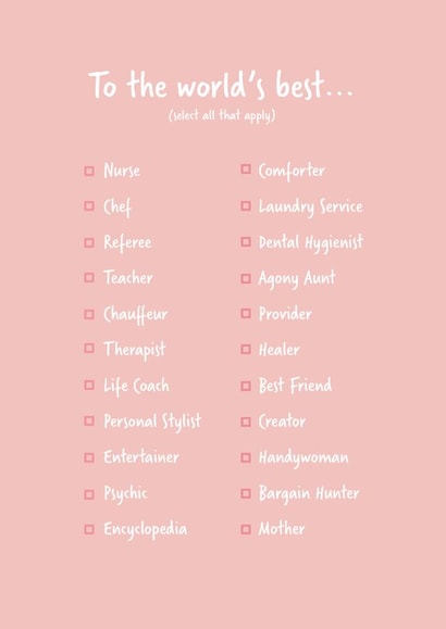 world's best Mothers Day Card 41450 created by Adrian  Rojas