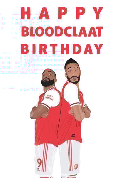Arsenal Lacazette Birthday Card 41217 created by David Rudd