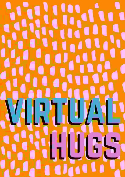 virtual hugs Just because Card 2670 created by Doodle Dot Design Co