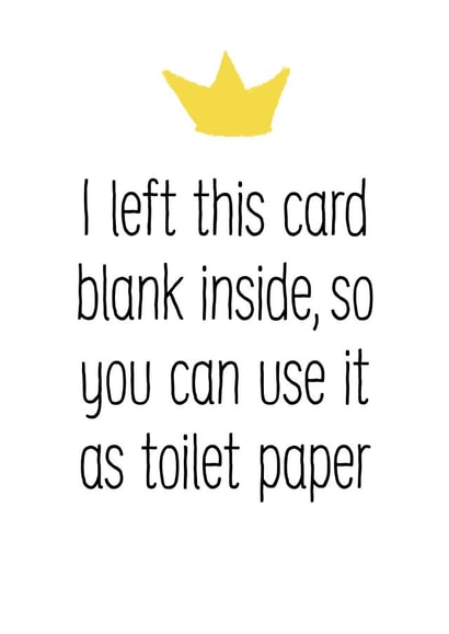 toilet paper Card 40445 created by Fly high art