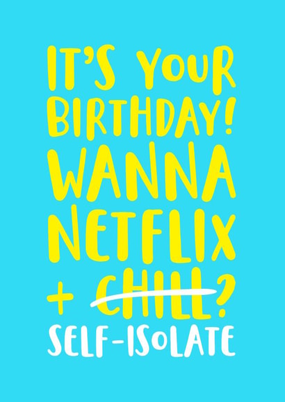 netflix and chill self-isolate Card 32472 created by Hey Huns It's Nicole