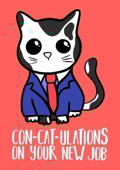 cat concatulations New Job Card 12842 created by Tori's Little Bubble
