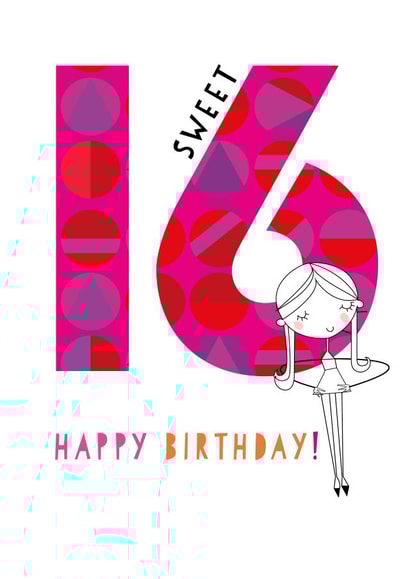 16 sweet 16 Card 24742 created by Pink Pig