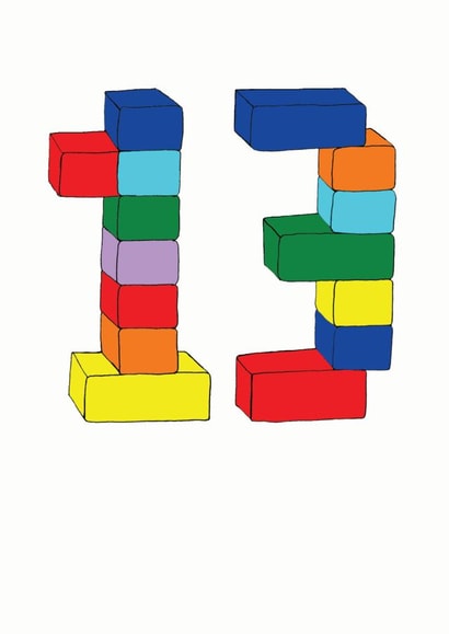 teenager 13 Birthday Card 7045 created by A Ray of Sunshine Cards