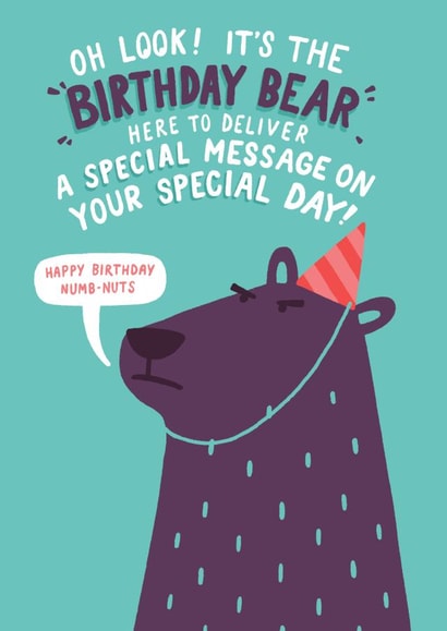birthday bear Birthday Card 41554 created by Matt Joyce