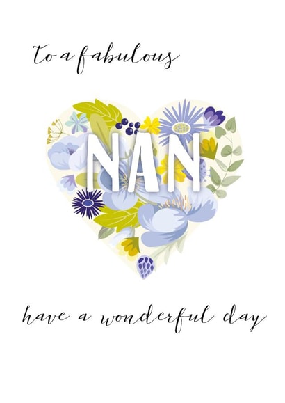 To a fabulous nan, happy birthday created by Pink Pig